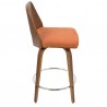 LumiSource Trilogy 24" Counter Stool - Set of 2 - ORANGE - Side -  LumiSource Trilogy 24" Counter Stool - Set of 2 - ORANGE - Side
