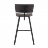 LumiSource Rocco Counter Stool - Set of 2 - BLACK - Rear - LumiSource Rocco Counter Stool - Set of 2 - BLACK - Rear