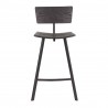 LumiSource Rocco Counter Stool - Set of 2 - BLACK - Front - LumiSource Rocco Counter Stool - Set of 2 - BLACK - Front