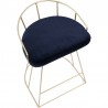GOLD W/ BLUE VELVET - Seat - GOLD W/ BLUE VELVET - Seat