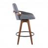 Lumisource Clarity Counter Stool - Grey - Side - Lumisource Clarity Counter Stool - Grey - Side