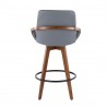 Lumisource Clarity Counter Stool - Grey - Rear - Lumisource Clarity Counter Stool - Grey - Rear