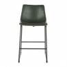 LumiSource Duke Counter Stool - Set of 2 - Green - Front - LumiSource Duke Counter Stool - Set of 2 - Green - Front