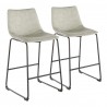 LumiSource Duke Counter Stool - Set of 2 - Light Grey   - LumiSource Duke Counter Stool - Set of 2 - Light Grey  