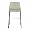LumiSource Duke Counter Stool - Set of 2 - Light Grey - Front - LumiSource Duke Counter Stool - Set of 2 - Light Grey - Front