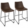 LumiSource Duke Counter Stool - Set of 2 - Espresso  - LumiSource Duke Counter Stool - Set of 2 - Espresso 