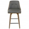 LumiSource Gianna Counter Stool - Set of 2 - DARK GREY - Front - LumiSource Gianna Counter Stool - Set of 2 - DARK GREY - Front