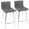 LumiSoure Mason Swivel Counter Stool - Set of 2 - GREY  - LumiSoure Mason Swivel Counter Stool - Set of 2 - GREY 