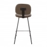 LumiSoure Industrial Nunzio Counter Stool - Set of 2 - BROWN - Rear - LumiSoure Industrial Nunzio Counter Stool - Set of 2 - BROWN - Rear