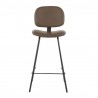 LumiSoure Industrial Nunzio Counter Stool - Set of 2 - BROWN - Front - LumiSoure Industrial Nunzio Counter Stool - Set of 2 - BROWN - Front