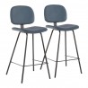 LumiSoure Industrial Nunzio Counter Stool - Set of 2 - BLUE - LumiSoure Industrial Nunzio Counter Stool - Set of 2 - BLUE