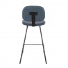 LumiSoure Industrial Nunzio Counter Stool - Set of 2 - BLUE - Rear - LumiSoure Industrial Nunzio Counter Stool - Set of 2 - BLUE - Rear