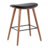 LumiSource Saddle Counter Stool - Set of 2 - BLACK - Perspective - LumiSource Saddle Counter Stool - Set of 2 - BLACK - Perspective