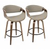 LumiSource Symphony Counter Stool - Set of 2 - GREY  - LumiSource Symphony Counter Stool - Set of 2 - GREY 