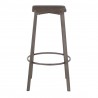Lumisource Clara Square Barstool - Set of 2 - Antique Metal - Front - Lumisource Clara Square Barstool - Set of 2 - Antique Metal - Front