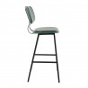 LumiSource Foundry Barstool - Set of 2 - GREEN - Side - LumiSource Foundry Barstool - Set of 2 - GREEN - Side