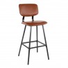 LumiSource Foundry Barstool - Set of 2 - COGNAC - Perspective - LumiSource Foundry Barstool - Set of 2 - COGNAC - Perspective