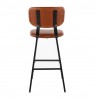 LumiSource Foundry Barstool - Set of 2 - COGNAC - Rear - LumiSource Foundry Barstool - Set of 2 - COGNAC - Rear