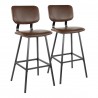 LumiSource Foundry Barstool - Set of 2 - ESPRESSO - LumiSource Foundry Barstool - Set of 2 - ESPRESSO