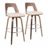 LumiSource Trilogy 30" Barstool - Set of 2 - CREAM  - LumiSource Trilogy 30" Barstool - Set of 2 - CREAM 