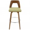 LumiSource Trilogy 30" Barstool - Set of 2 - CREAM - GREEN - Front - LumiSource Trilogy 30" Barstool - Set of 2 - CREAM - GREEN - Front