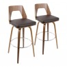 LumiSource Trilogy 30" Barstool - Set of 2 - BROWN  - LumiSource Trilogy 30" Barstool - Set of 2 - BROWN 