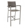 Aluminum Barstool - Black Gray - Aluminum Barstool - Black Gray