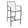 Aluminum Barstool - BAL-5724A - Anthracite White - Aluminum Barstool - BAL-5724A - Anthracite White
