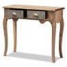 Baxton Studio Clarice Natural Brown 2 Drawers Console Table - Baxton Studio Clarice Natural Brown 2 Drawers Console Table