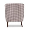 Baxton Studio Gia Brown White Houndstooth Accent Chair - Baxton Studio Gia Brown White Houndstooth Accent Chair