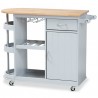 Baxton Studio Donnie Two-Tone Kitchen Storage Cart - Baxton Studio Donnie Two-Tone Kitchen Storage Cart