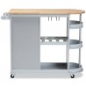 Baxton Studio Donnie Two-Tone Kitchen Storage Cart - Baxton Studio Donnie Two-Tone Kitchen Storage Cart