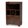 Baxton Studio Carrie Walnut Brown Wood Wine Storage Cabinet - Baxton Studio Carrie Walnut Brown Wood Wine Storage Cabinet