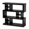 Baxton Studio Dora Dark Brown Wood 3 Tier Geometric Bookshelf - Baxton Studio Dora Dark Brown Wood 3 Tier Geometric Bookshelf