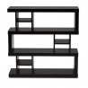 Baxton Studio Dora Dark Brown Wood 3 Tier Geometric Bookshelf - Baxton Studio Dora Dark Brown Wood 3 Tier Geometric Bookshelf