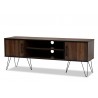 Baxton Studio Corina Two Tone Walnut Black Wood TV Stand - Baxton Studio Corina Two Tone Walnut Black Wood TV Stand