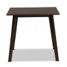 Baxton Studio Britte Dark Oak Brown Wood Square Dining Table - Baxton Studio Britte Dark Oak Brown Wood Square Dining Table