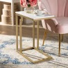 Baxton Studio Renzo Faux Marble Table Top End Table - Baxton Studio Renzo Faux Marble Table Top End Table