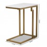 Baxton Studio Renzo Faux Marble Table Top End Table - Baxton Studio Renzo Faux Marble Table Top End Table