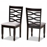 Baxton Studio Lanier Grey Dark Brown Dining Chair - Set of 2 - Baxton Studio Lanier Grey Dark Brown Dining Chair - Set of 2