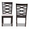 Baxton Studio Lanier Grey Dark Brown Dining Chair - Set of 2 - Baxton Studio Lanier Grey Dark Brown Dining Chair - Set of 2