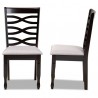 Baxton Studio Lanier Grey Dark Brown Dining Chair - Set of 2 - Baxton Studio Lanier Grey Dark Brown Dining Chair - Set of 2