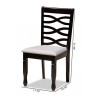 Baxton Studio Lanier Grey Dark Brown Dining Chair - Set of 2 - Baxton Studio Lanier Grey Dark Brown Dining Chair - Set of 2