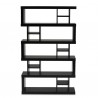Baxton Studio Dora Dark Brown Wood 5 Tier Geometric Bookshelf