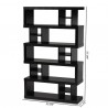 Baxton Studio Dora Dark Brown Wood 5 Tier Geometric Bookshelf