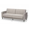 Baxton Studio Colby Light Grey Fabric Upholstered Sleeper Sofa - Baxton Studio Colby Light Grey Fabric Upholstered Sleeper Sofa