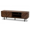 Baxton Studio Berit Walnut Wood TV Stand - Baxton Studio Berit Walnut Wood TV Stand