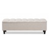 Baxton Studio Brette Beige Fabric Upholstered Storage Bench Ottoman - Baxton Studio Brette Beige Fabric Upholstered Storage Bench Ottoman