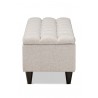 Baxton Studio Brette Beige Fabric Upholstered Storage Bench Ottoman - Baxton Studio Brette Beige Fabric Upholstered Storage Bench Ottoman