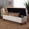 Baxton Studio Brette Beige Fabric Upholstered Storage Bench Ottoman - Baxton Studio Brette Beige Fabric Upholstered Storage Bench Ottoman